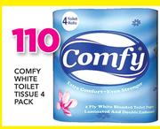 Comfy White Toilet Tissue 4 Pack