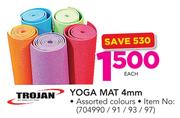 Trojan Yoga Mat 4mm-Each