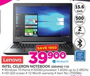 Lenovo Intel Celeron Notebook IDEAPAD 110