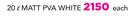 Homestead Matt PVA White-20Ltr