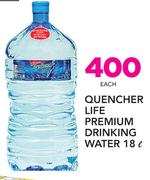 Quencher Life Premium Drinking Water-18Ltr