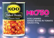Koo canned Baked Beans In Tomato Sauce-410g 