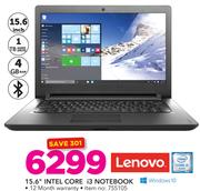 Lenovo 15.6" Intel Core i3 Notebook
