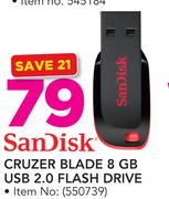 Sandisk Cruzer Blade 8GB USB 2.0 Flash Drive 