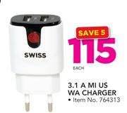 Swiss 3.1 A MI US WA Charger