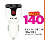 Swiss 3.1 MI US Car Charger