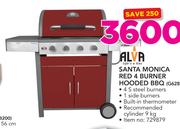 Alva Santa Monica Red 4 Burner Hooded BBQ G628