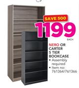 Nero Or Carter 5 Tier Bookcase