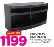 Curved TV Unit Black