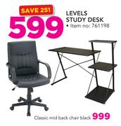 Classic Mid Back Chair Black