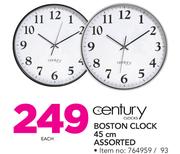 Century Boston Clock 45cm Assorted-Each