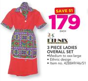Ethnix 3 Piece Ladies Overall Set-Each