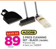 Addis 3 Piece Cleaning Set Black-Per Set