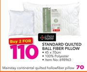 Mainstays Continental Quilted Hollowfiber Pillow