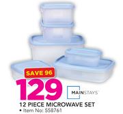 Mainstays 12-Piece Microwave Set