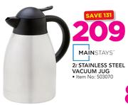 Mainstays 2Ltr Stainless Steel Vacuum Jug