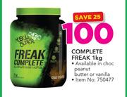 Muscle Junkie Complete Freak In Choc Peanut Butter Or Vanilla-1Kg Each