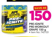 NPL Pre-Ignite Pre-Workout Grape-150g