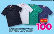 Slazenger Mens V-Neck And Crew Neck T-Shirts