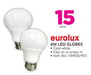 Eurolux 6W LED Globes-Each