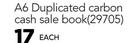 Croxley A6 Duplicated Carbon Cash Sale Book