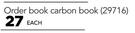 Croxley Order Book Carbon Book