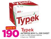 Typek A4 Paper Box 5 x 500 Sheet