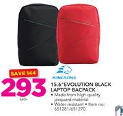 Kingsons 15.6" Evolution Black Laptop Backpack-Each