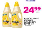 Sunlight Fabric Softner Summer Dew Bottle-2L Each