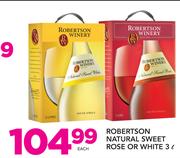 Robertson Natural Sweet Rose Or White-3L Each