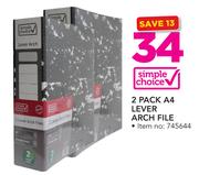 Simple Choice 2 Pack A4 Lever Arch File