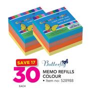 Butterfly Memo Refills Colour-Each