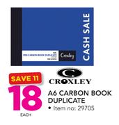 Croxley A6 Carbon Book Duplicate