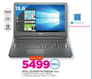 Dell 15.6" Intel Celeron Notebook 3552