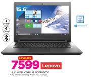 Lenovo 15.6" Intel Core i3 Notebook
