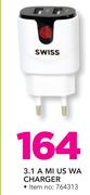 Swiss 3.1A MI US WA Charger