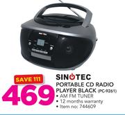 Siotec Portable CD Radio Player Black PC-9261