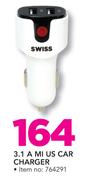 Swiss 3.1A MI US Car Charger