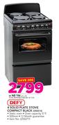Defy 4 Solid Plate Stove Compact Black DSS514