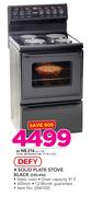 Defy 4 Solid Plate Stove Black DSS-494