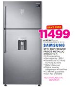 Samsung 519Ltr Top Freezer Fridge Metallic RT50K6531SL F