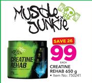 Muscle Junkie Creatine Rehab-650gm
