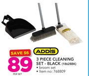 Addis 3 Piece Cleaning Set Black-Per Set