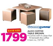 Gomma Gomma Alice Coffee Table Brown