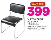 Visitor Chair PU Black