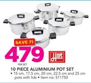 Hart 10 Piece Aluminium Pot Set-Per Set