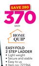Home Quip Easy Fold 2 Step Ladder