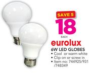 Eurolux 6W LED Globes-Each