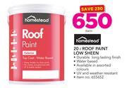Homestead 20Ltr Roof Paint Low Sheen-Each
