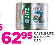 Castle Lite Can-6 x 500ml